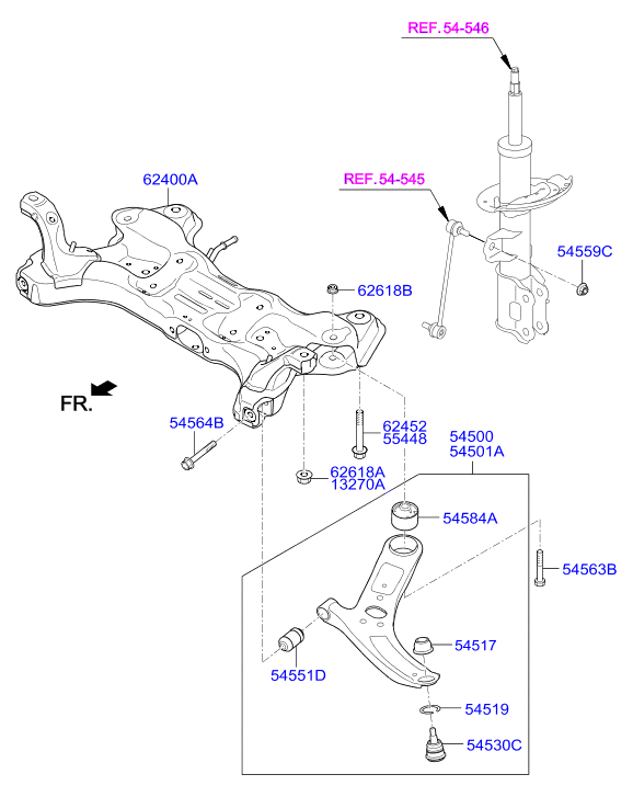 KIA 54584 4L000 - Suport,trapez www.parts5.com