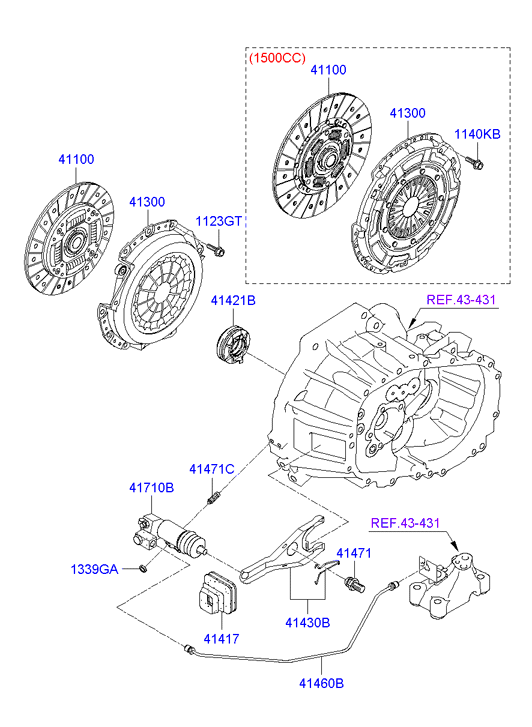 Hyundai 41300-23030 - Tlacna plosca sklopke www.parts5.com