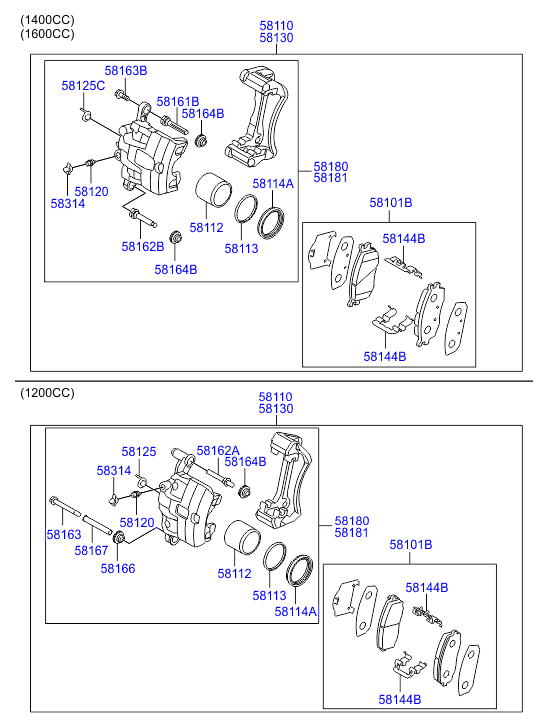 Hyundai 58101-1JA10 - Set placute frana,frana disc www.parts5.com