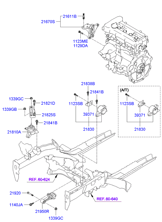 KIA 219501J000 - Soporte, motor www.parts5.com