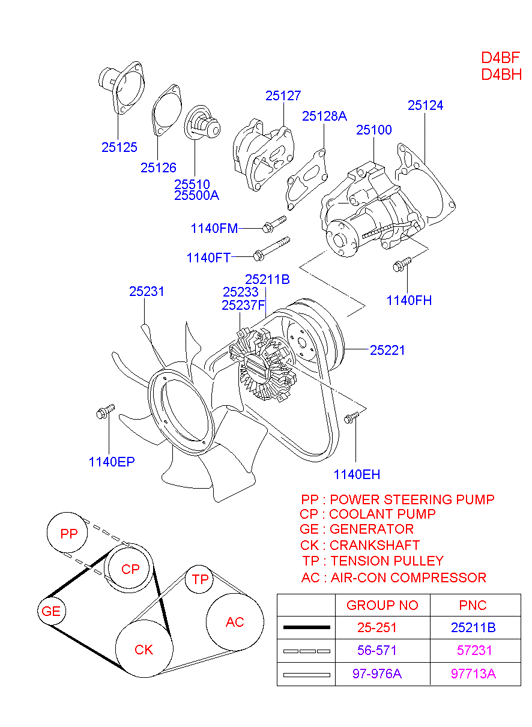 Hyundai 25510-42541 - Thermostat, Kühlmittel www.parts5.com