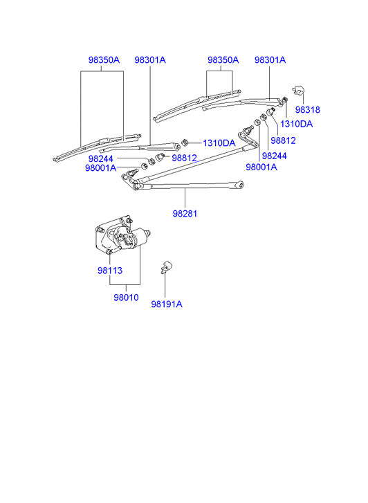 Hyundai HR806912 - Pióro wycieraczki www.parts5.com