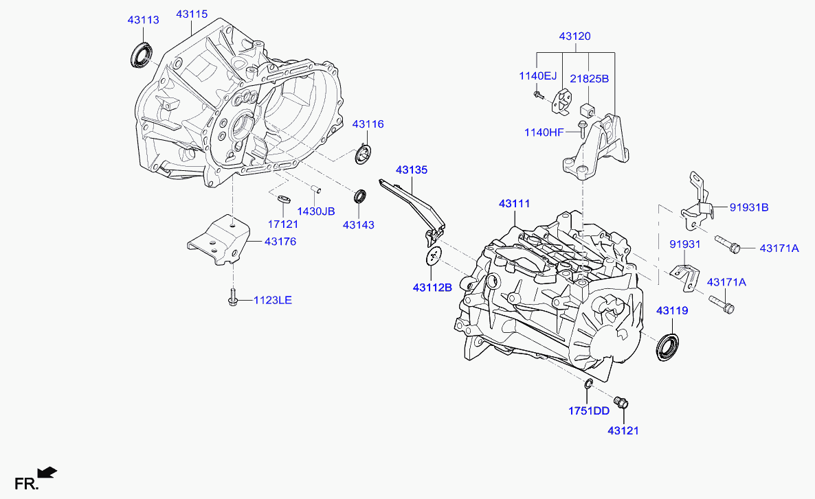 Hyundai 43134-02501 - Clutch Kit www.parts5.com