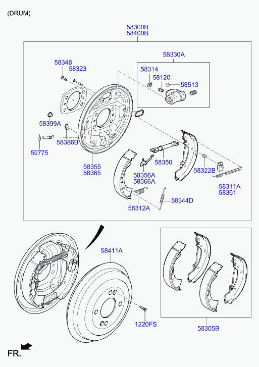 KIA 584111R000 - Тормозной барабан www.parts5.com