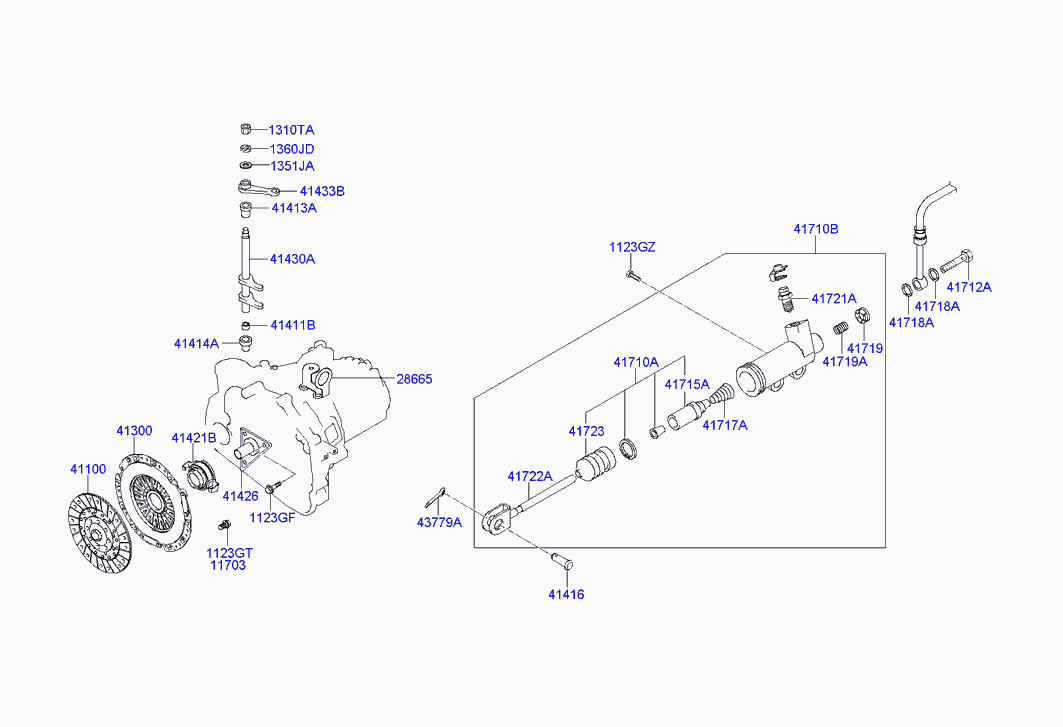 Hyundai 41710-39020 - Debriyaj hidrolik merkezi www.parts5.com