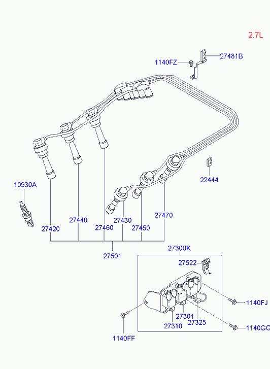 Hyundai 18811-11061 - Bujía de encendido www.parts5.com