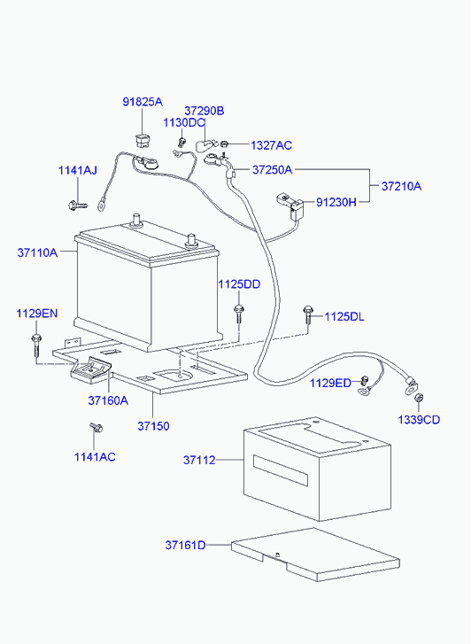 KIA 371101C200 - Startovací baterie www.parts5.com