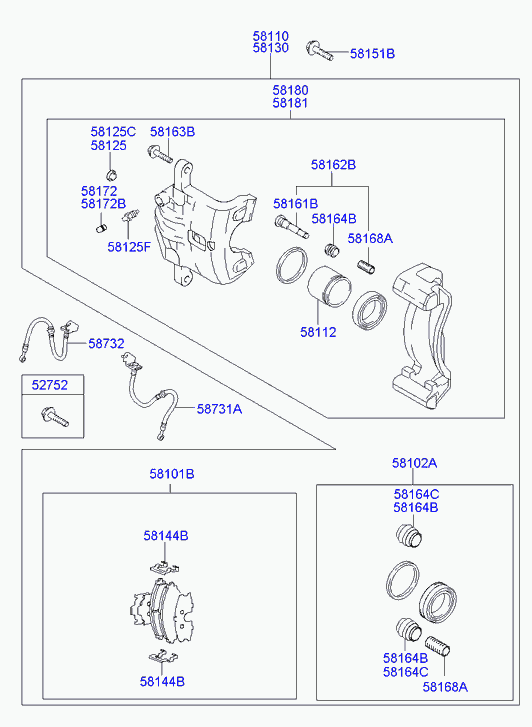 KIA 58190-2EA00 - Etrier frana www.parts5.com