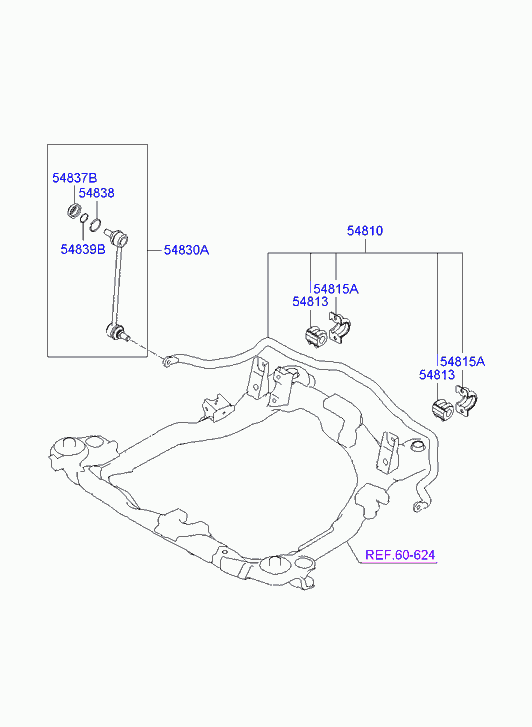 Hyundai (BEIJING) 548302E000 - Brat / bieleta suspensie, stabilizator www.parts5.com