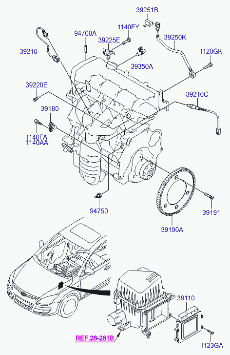 Hyundai 39210-23800 - Lambda sonda www.parts5.com