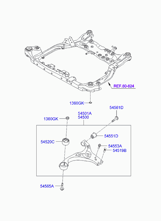 Buessing 54584-2H000 - Suport,trapez www.parts5.com