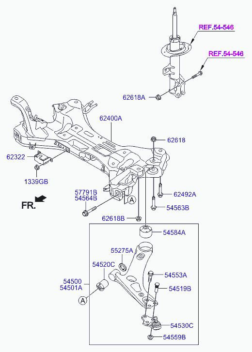 Hyundai 54584 2S000 - Bush of Control / Trailing Arm www.parts5.com