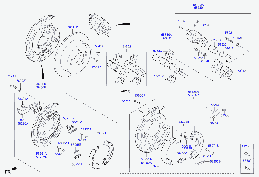 Hyundai 58302-2SA70 - Set placute frana,frana disc www.parts5.com