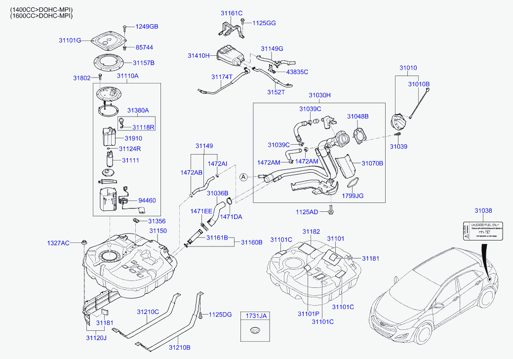 Hyundai 31110-A6200 - Fuel Pump www.parts5.com