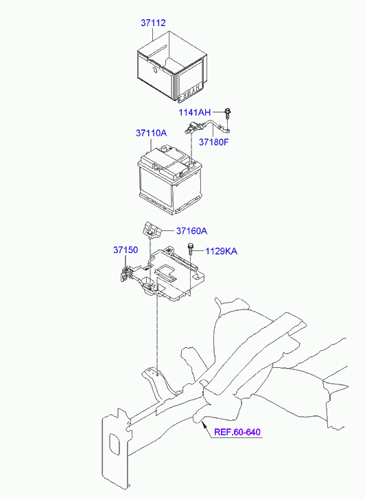 KIA 371102V360 - Starter Battery www.parts5.com