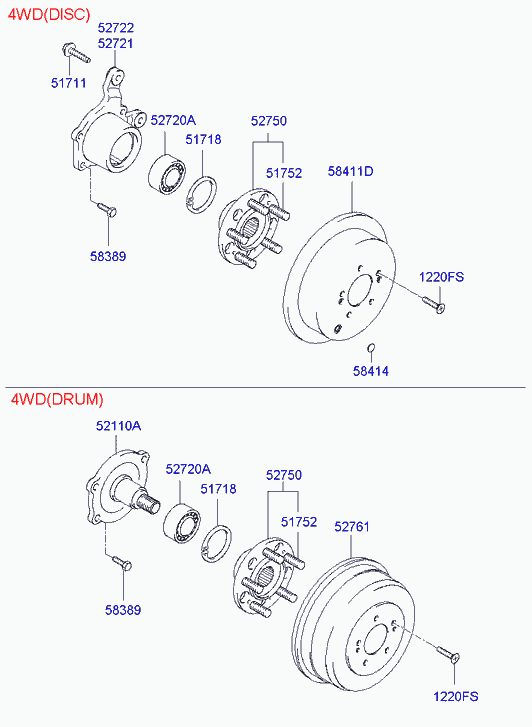 KIA 52710-26500 - Juego de cojinete de rueda www.parts5.com