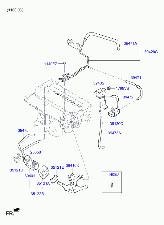 KIA 35120-27050 - Μετατροπέας πίεσης, έλεγχος καυσαερίων www.parts5.com