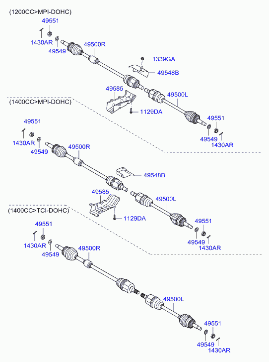 Hyundai 1430004307B - Set rulment roata www.parts5.com