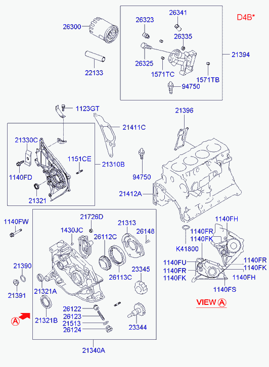 Hyundai 0K55110602 - Уплотняющее кольцо вала, масляный насос www.parts5.com