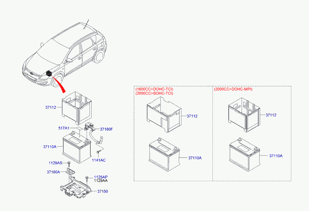 KIA 37110-1H562 - Indító akkumulátor www.parts5.com