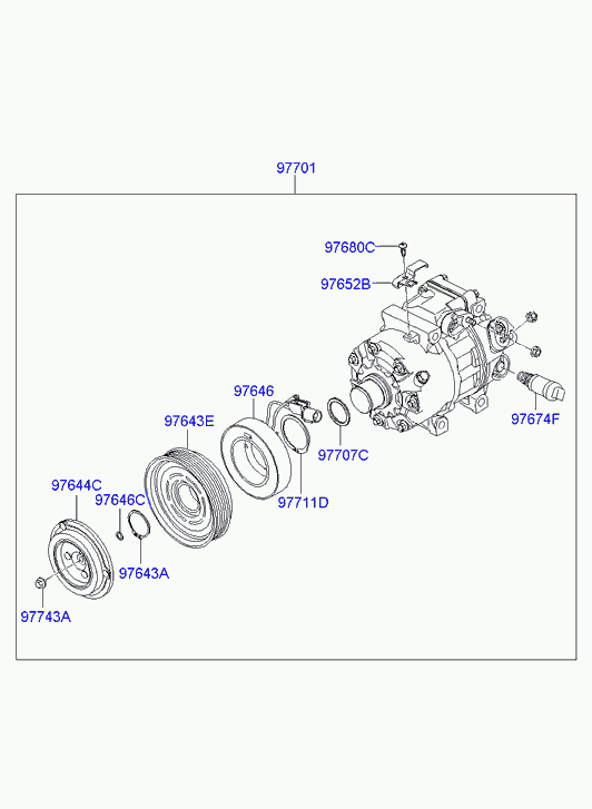 KIA 97701-2H240 - Kompresor, klimtatska naprava www.parts5.com