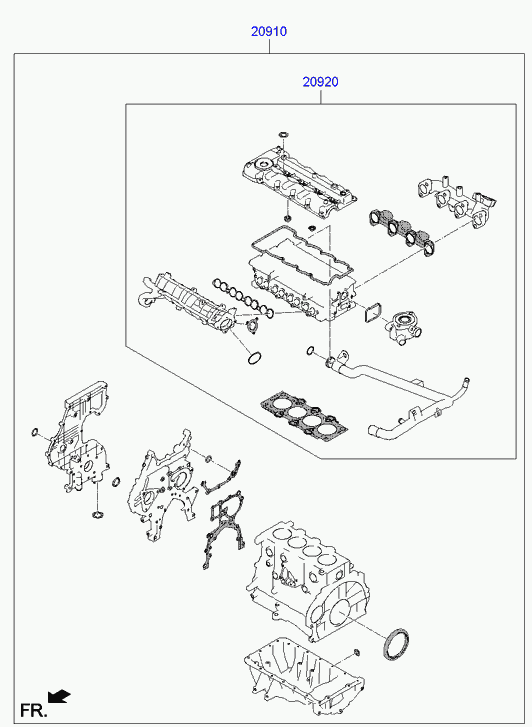 Hyundai 20920-2AP00 - Set garnituri, chiulasa www.parts5.com