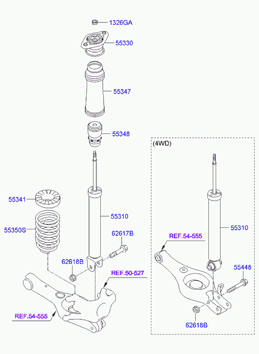 Hyundai 553112Y400 - Amortizor www.parts5.com