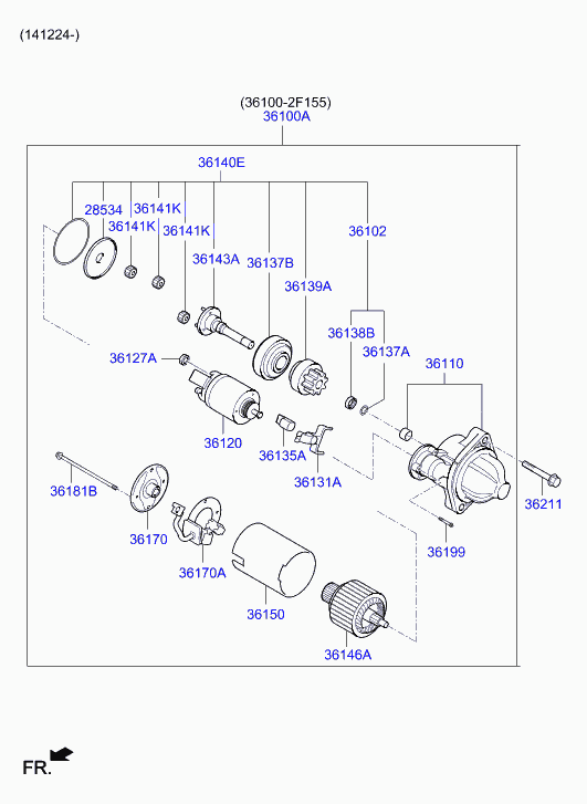 Hyundai (BEIJING) 36100-2F055 - Starter www.parts5.com