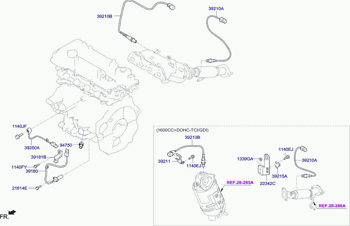 KIA 39210 2B470 - Lambda Sensor parts5.com