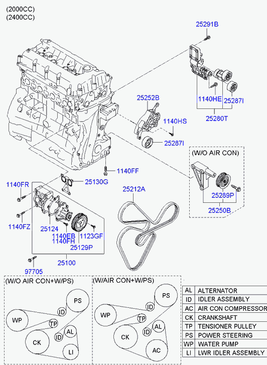 Hyundai 25100-27400 - Water Pump parts5.com