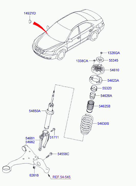 Hyundai 54611-3K140 - Shock Absorber www.parts5.com