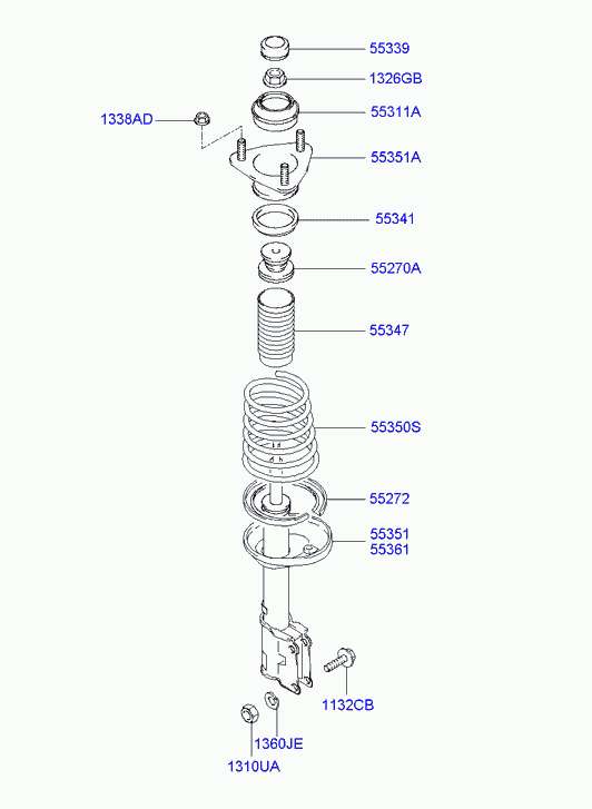 Hyundai 55360-25151 - Amortizor www.parts5.com