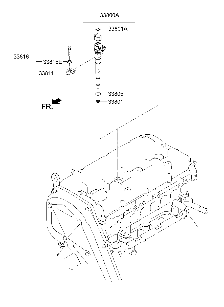 Hyundai 33813-4A000 - Seal Ring, injector shaft parts5.com