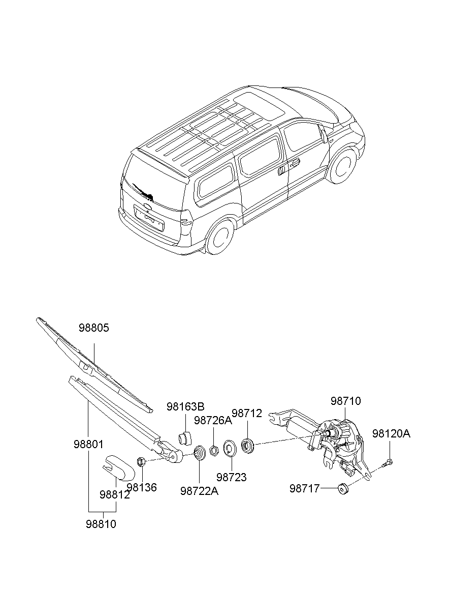 KIA 98820-4H001 - Μάκτρο καθαριστήρα www.parts5.com