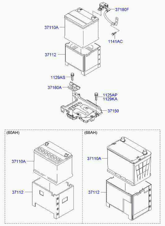 Hyundai 3711029102 - Baterie de pornire www.parts5.com