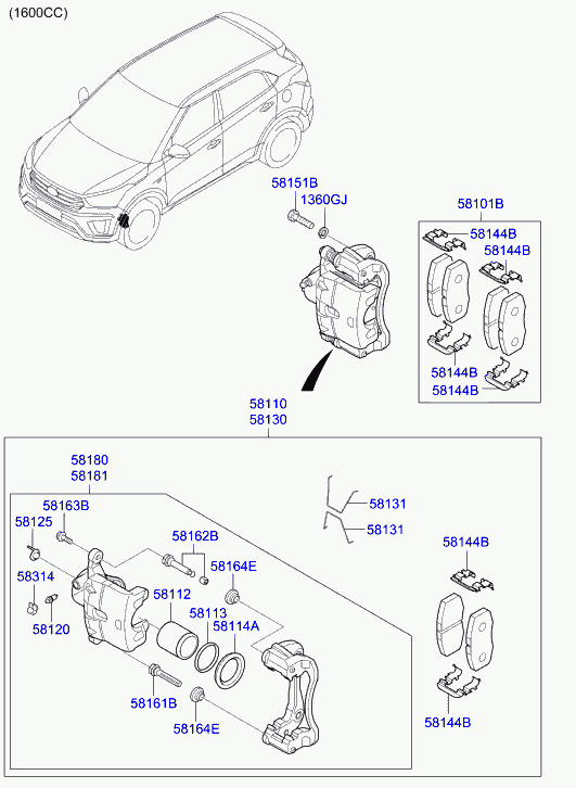 Hyundai 58180-M0A00 - Piston, brake caliper www.parts5.com