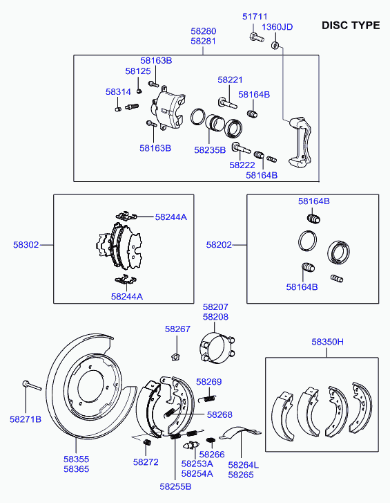 KIA 58302-38A10 - Komplet zavornih oblog, ploscne (kolutne) zavore www.parts5.com