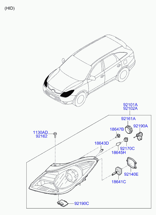 KIA 921903L000 - Unitate de control,lumini www.parts5.com