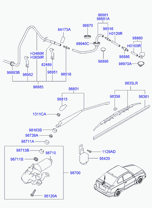 Hyundai 9836022020 - Lamela stergator www.parts5.com