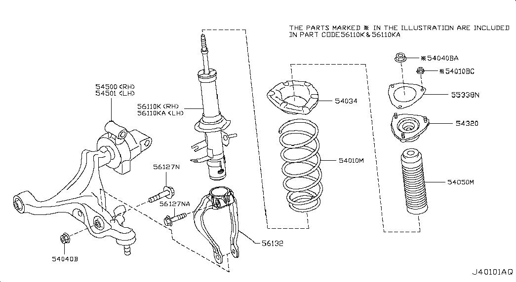 NISSAN 54501-1MD1A - Bush of Control / Trailing Arm www.parts5.com