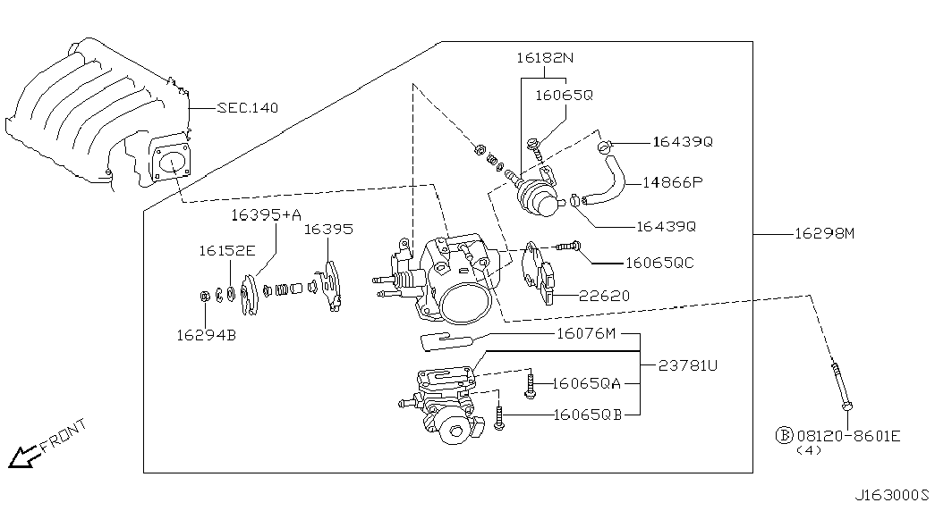 NISSAN 226204M500 - Sensor, throttle position www.parts5.com