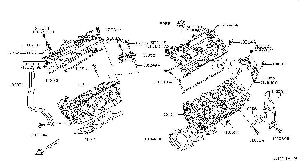 NISSAN 11044-9N01A - Uszczelka, głowica cylindrów www.parts5.com