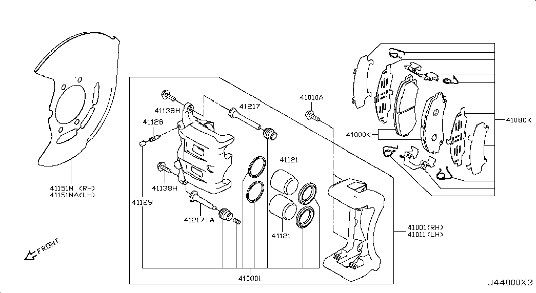 NISSAN 41001-4GS0A - Remondikomplekt,Pidurisadul www.parts5.com