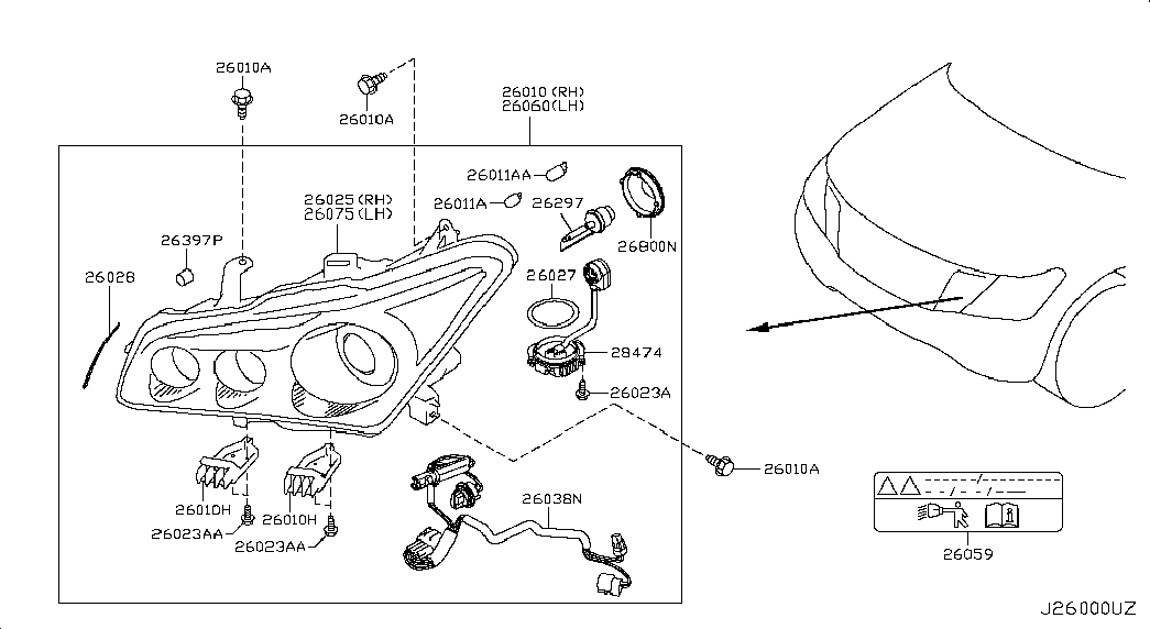 NISSAN 26297-89900 - Лампа накаливания, фара дальнего света www.parts5.com