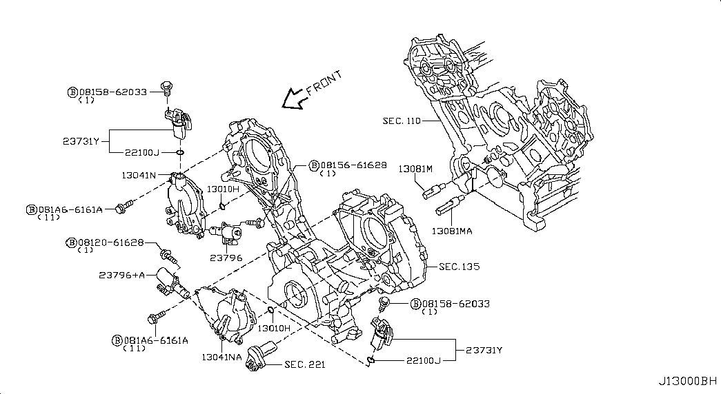 NISSAN 23796-6N200 - Zawór sterujący, ustawienie wałka rozrządu www.parts5.com