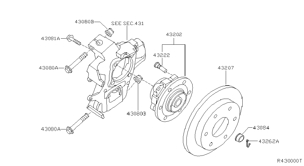 NISSAN 43202-7S000 - Комплект подшипника ступицы колеса www.parts5.com