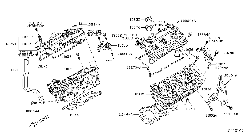 NISSAN 11044-JK21B - Gasket, cylinder head parts5.com