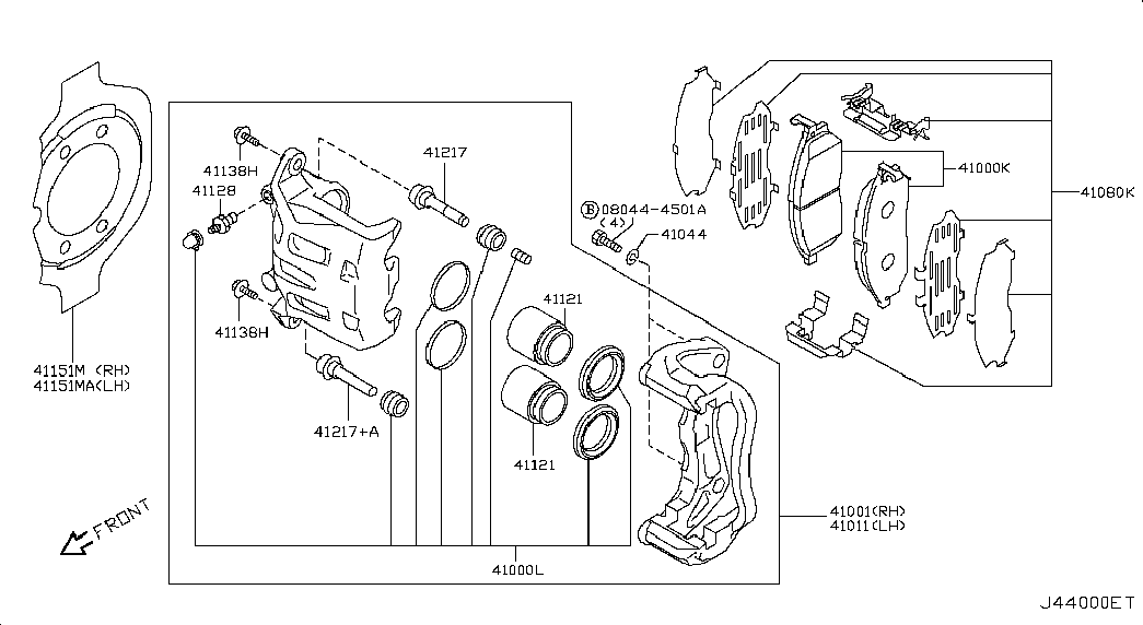 Infiniti D1060EG51A - Brake Pad Set, disc brake parts5.com