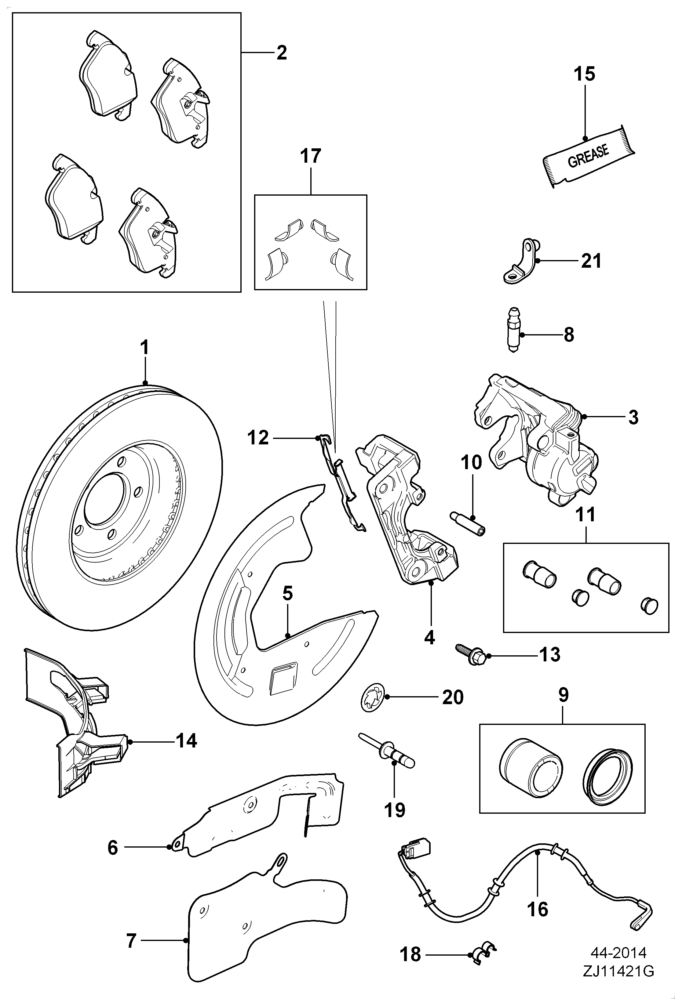 Jaguar C2C 27284 - Тормозной суппорт www.parts5.com