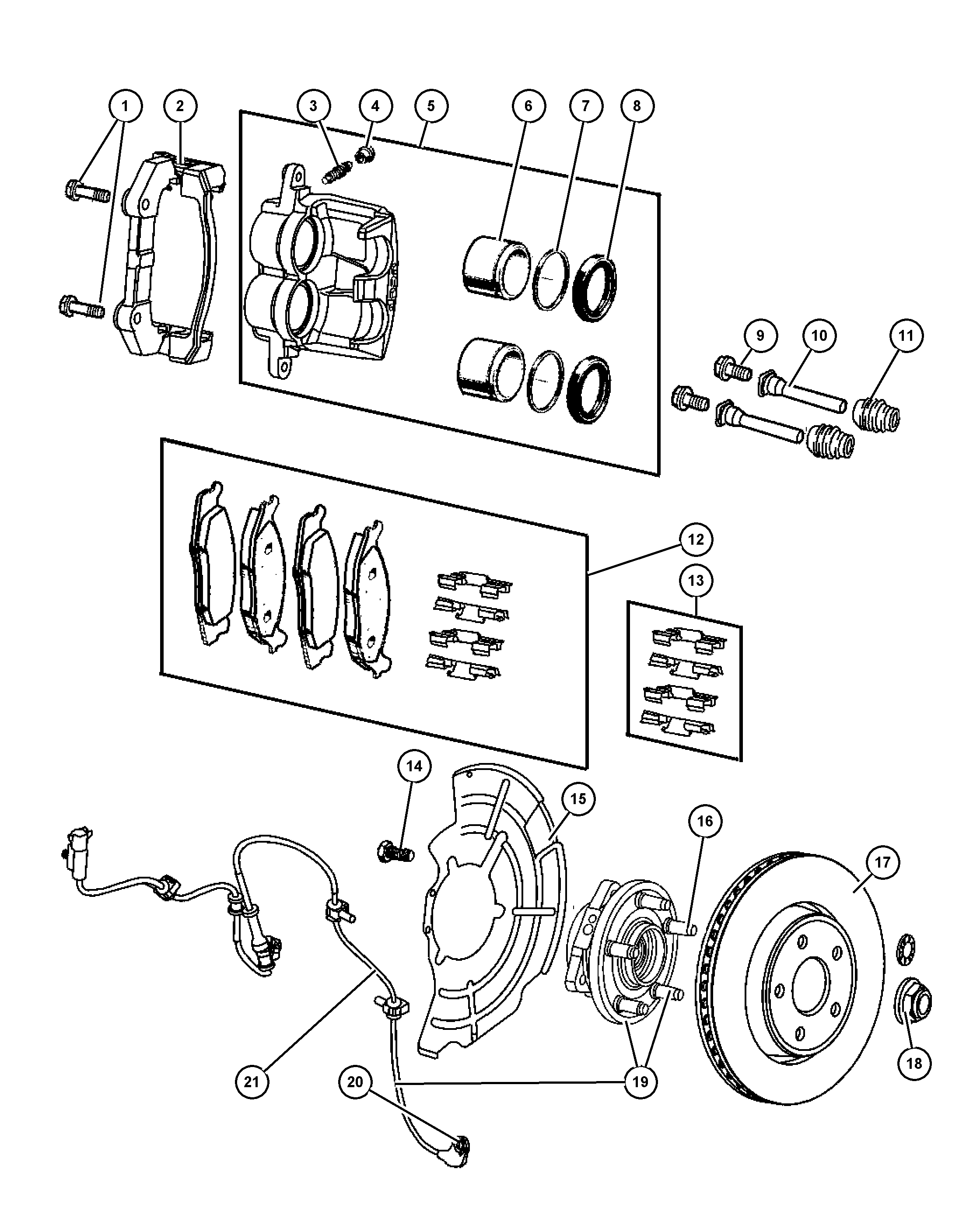 Jeep 56044 144AB - Senzor, broj obrtaja točka www.parts5.com